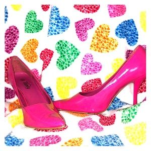Retro bright pink heels